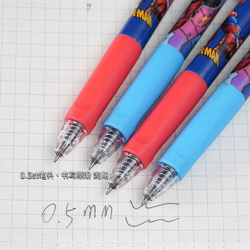 Marvel Spider-Man cartoon erasable gel pen creative handsome personality boy press crystal blue water pen stationery wholesale