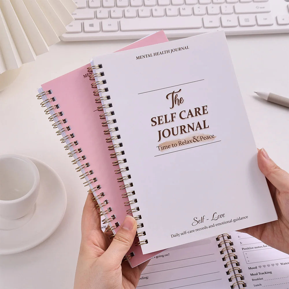Undated 100-Page Self-Care Journal, Daily Guide for Reflection & Positivity, Ideal Holiday Gift for Students Teachers & Friends