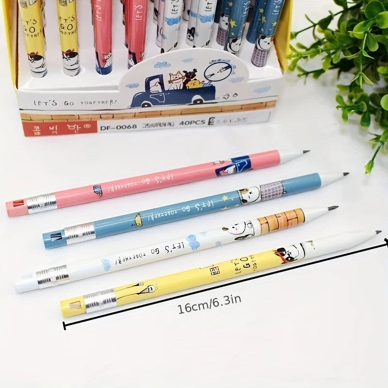 12Pcs/Set Creative 2.0mm Mechanical Pencil Animals Cat Dog Automatic Pencil Writing Painting School Office Supplies Stationery