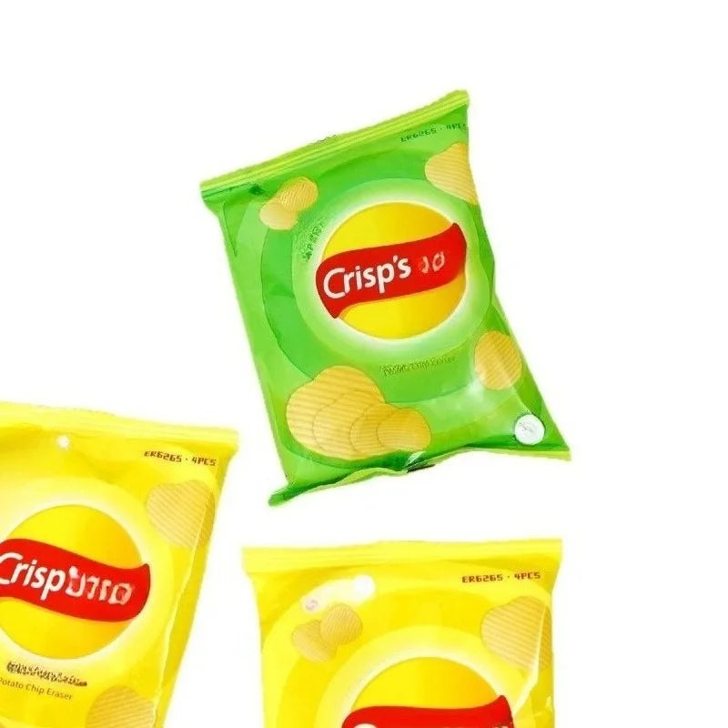 New Realistic Potato Chip Eraser  Fun Simulation Snacks  Modify and Wipe Clean  Less Crumbs  Student Creative Stationery Gifts