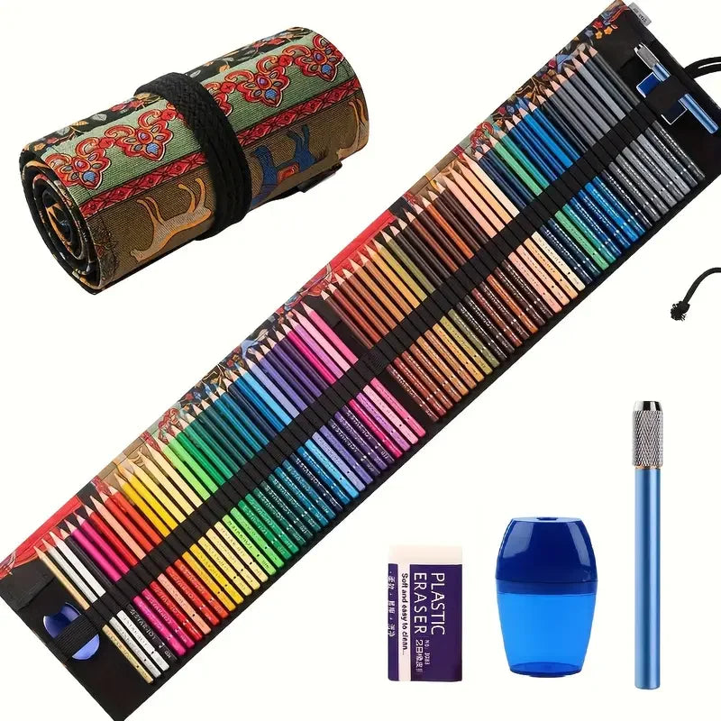 72-Color Colored Pencils Set with Eraser, and Sharpener - Perfect for Drawing and Coloring - Soft Oil-Based Core