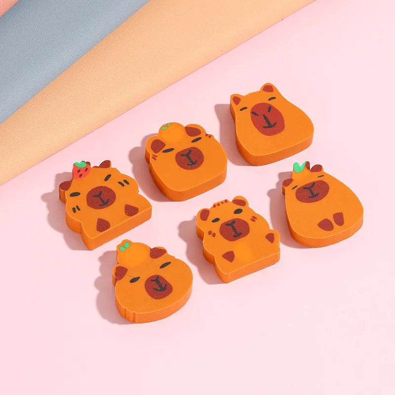 Office School Supplies Capibala Capybara Style Cute Eraser Student Cross Border Gifts Prizes kawai Stationery Wholesale