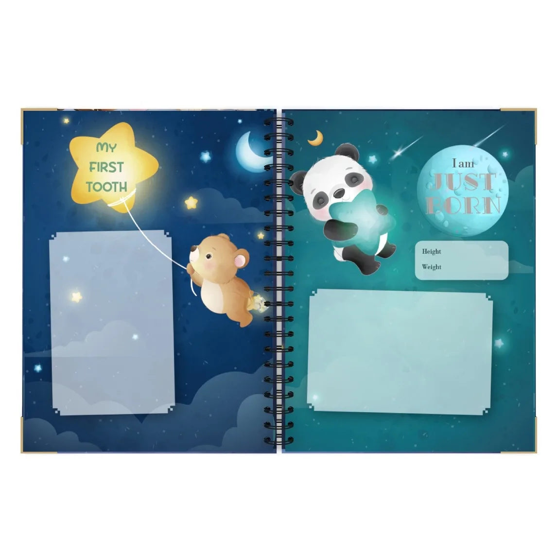 Baby First Years Book Hidden Spiral Binding Baby Memory Journal For Birth Record Moments & Memories The Baby Book Special Birth